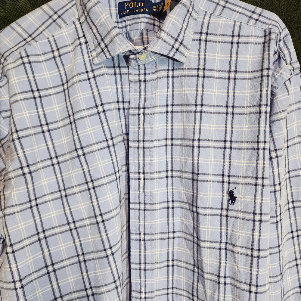 Polo by Ralph Lauren Men's Blue Plaid Shirt